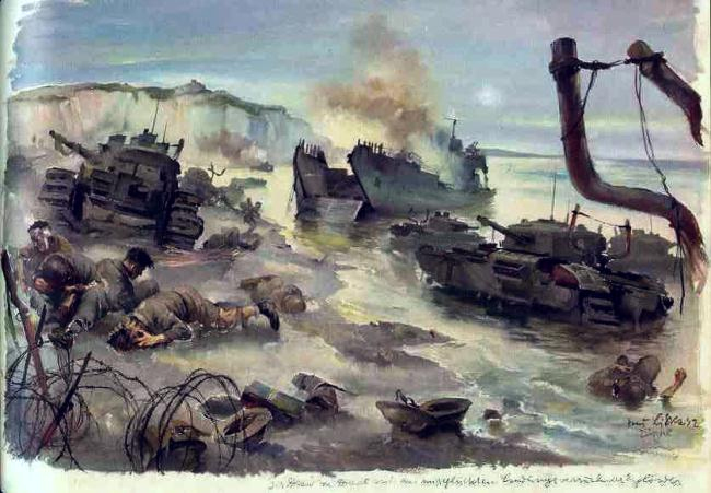 Dieppe beachhead, 1942