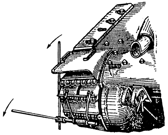 Plate 49 - Connecting the track by means of the special device