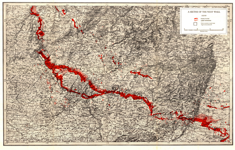 Map. Figure 2.—Map of a sector of the West Wall. 