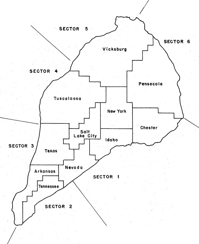 Enclosure B to Appendix III. Areas of responsibility D-3 and D-2. 