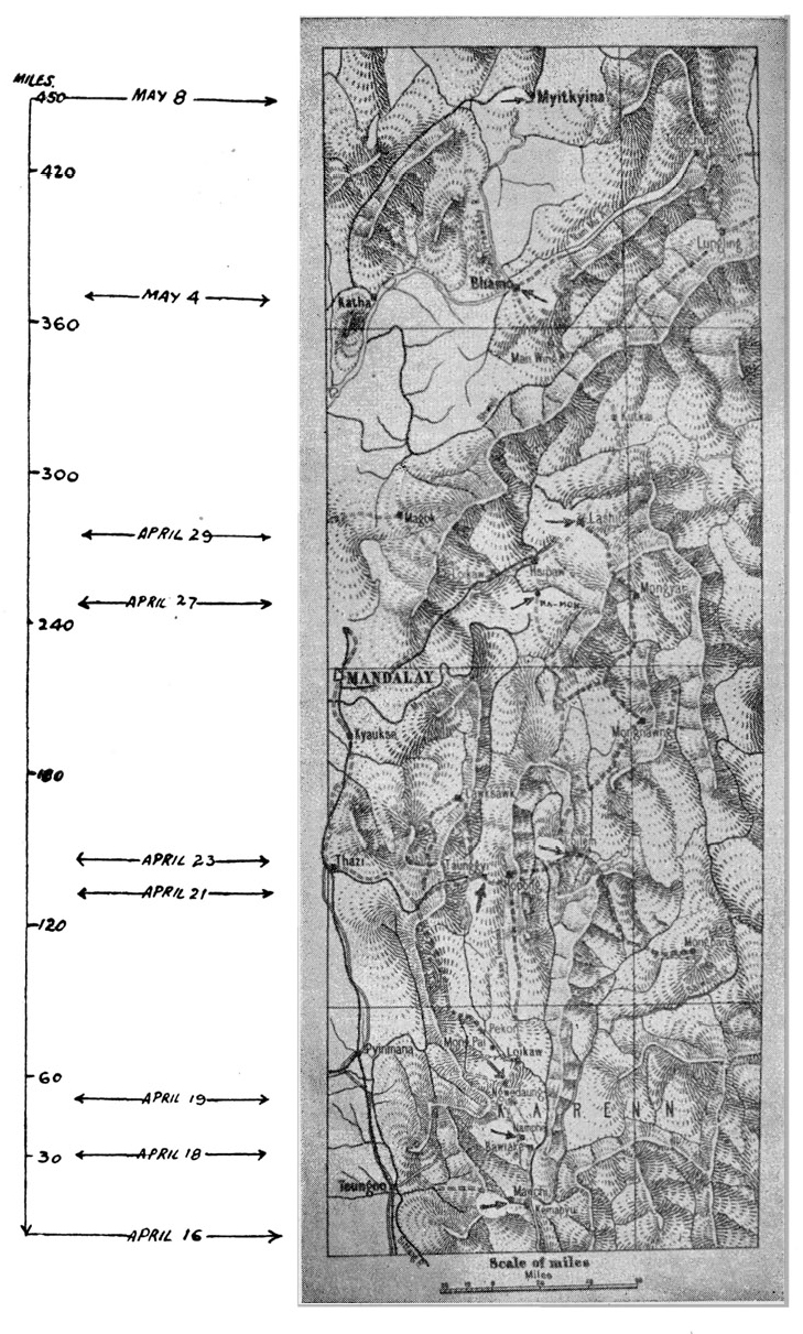 advance through the Shan States from Karenni in the South to Myitkyina in the North