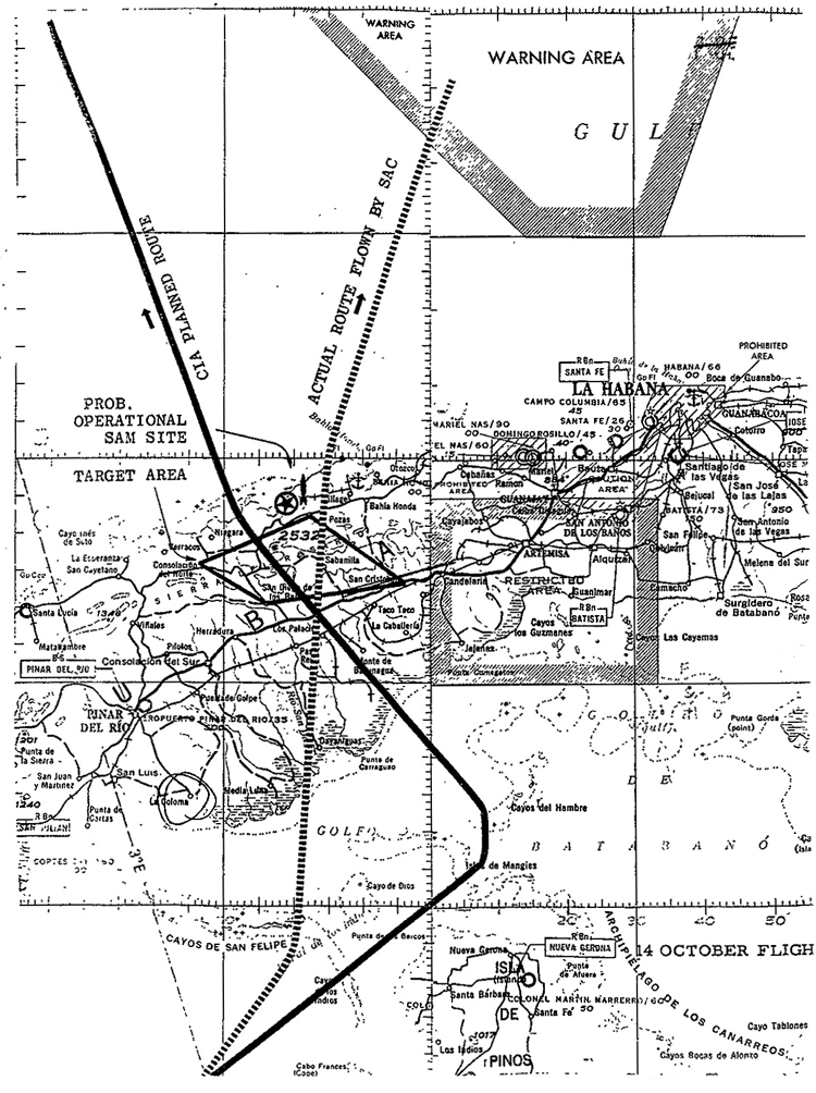 CUBA U-2 OVERFLIGHTS FOR 14 OCTOBER 1962 (Detailed) 