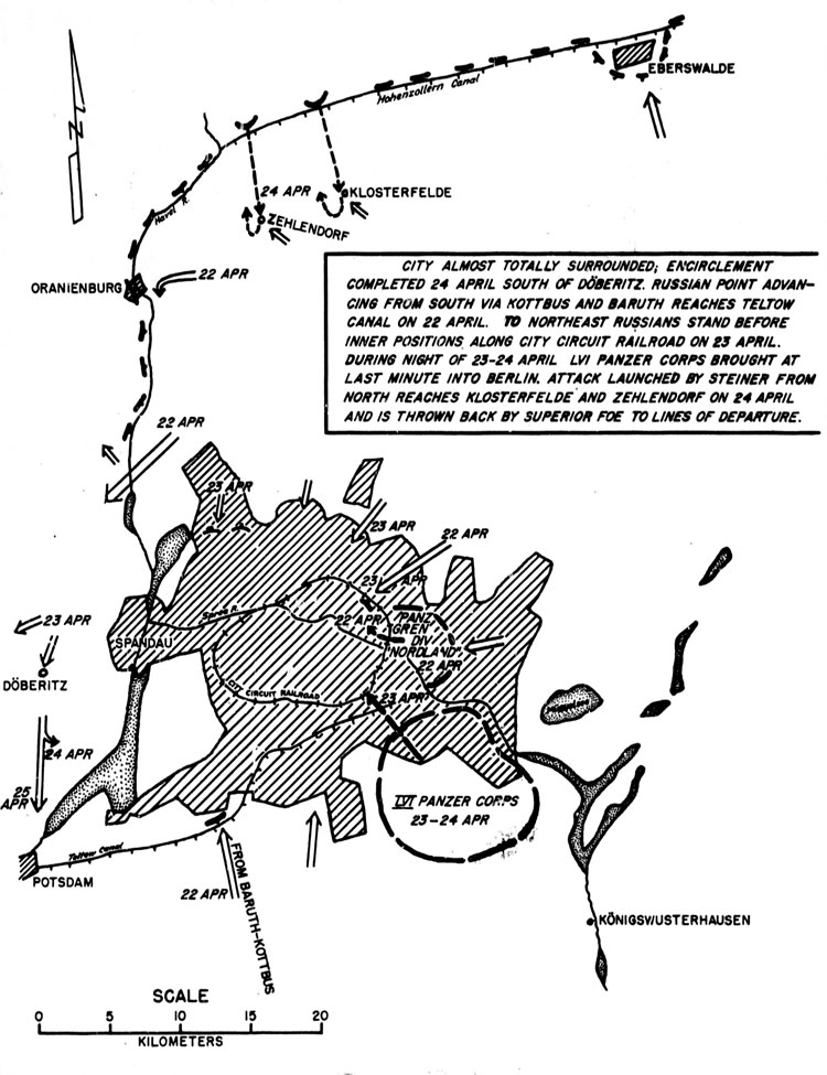 THE SITUATION BERLIN ON 22-24 APRIL 1945